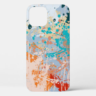 抽象芸術ヴィンテージの背景数々のと色付きPAI iPhone 12ケース