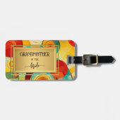 抽象芸術ヴィンテージアート祖母 ラゲッジタグ (正面横)