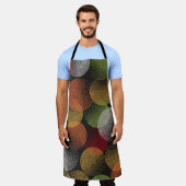 抽象芸術ヴィンテージカラフル:円パターン。 エプロン (着用した状態)