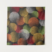 抽象芸術ヴィンテージカラフル：円パターン。 タペストリー (正面(横))