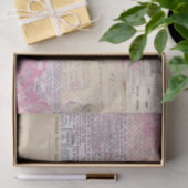 抽象芸術ヴィンテージコラージピンク 薄葉紙 (ギフト)