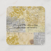 抽象芸術ヴィンテージコラージュ スクエア名刺 (正面)