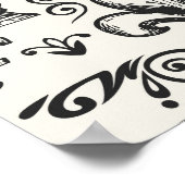 抽象芸術ヴィンテージテーマのシームレスなパターン ポスター (角)