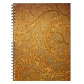 抽象芸術ヴィンテージフローラオーナメントパターン ノートブック (正面)