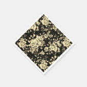 抽象芸術ヴィンテージフローラスパークリングガラス質感 スタンダードカクテルナプキン (角)