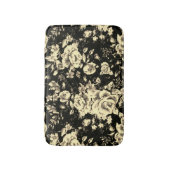 抽象芸術ヴィンテージフローラスパークリングガラス質感 バスマット (正面縦)