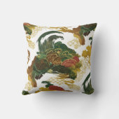 抽象芸術ヴィンテージフローラ枕天国 クッション (裏面)