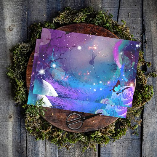 抽象芸術ヴィンテージレトロタイムクロックコンセプトコラージュ 薄葉紙