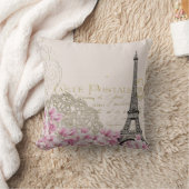 抽象芸術ヴィンテージロマンチックパリエッフェルタワーアート クッション (ブランケット)