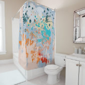 抽象芸術ヴィンテージ数々の背景(カラーpai) シャワーカーテン (インサイチュ)