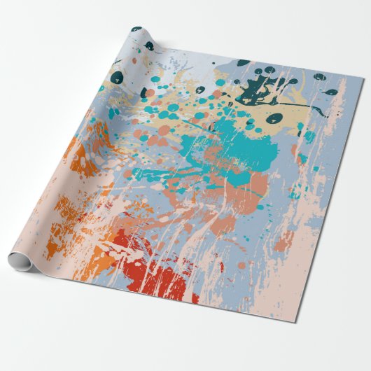 抽象芸術ヴィンテージ数々の背景(カラーpai) ラッピングペーパー (アンロールド)