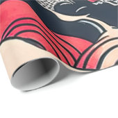 抽象芸術ヴィンテージ海波日本のスタイル芸術 | ラッピングペーパー (ロールコーナー)