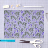 抽象芸術ヴィンテージ紫色の花 薄葉紙 (クラフト)