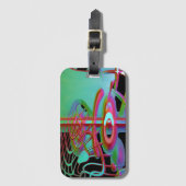 抽象芸術一体化荷物タグ ラゲッジタグ (正面縦)