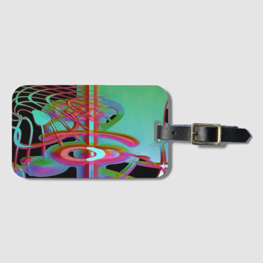抽象芸術一体化荷物タグ ラゲッジタグ (正面横)