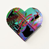 抽象芸術一体型ハート型ノートブック ノートブック (裏面)