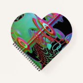 抽象芸術一体型ハート型ノートブック ノートブック (正面)