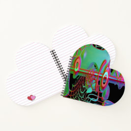 抽象芸術一体型ハート型ノートブック ノートブック