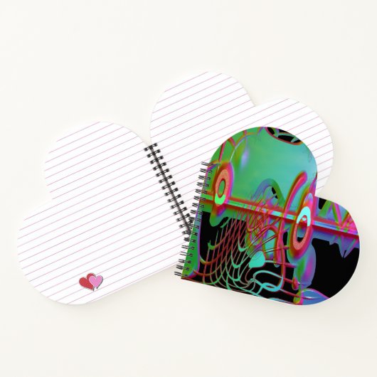 抽象芸術一体型ハート型ノートブック ノートブック (内部)