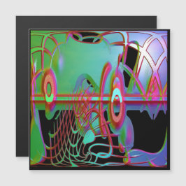 抽象芸術一体型磁気カード