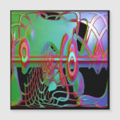 抽象芸術一体型磁気カード (正面)