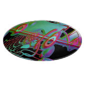 抽象芸術一体性ガラスの切り板 カッティングボード (角)