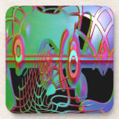 抽象芸術一体性プラスチックコースター コースター (正面)