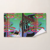 抽象芸術一体浴用タオル一式 バスタオルセット (ハンドタオル)