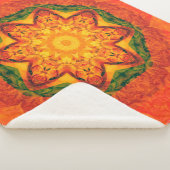 抽象芸術万華鏡のように千変万化するパターンオレンジの背景。美しい シェルパブランケット (3/4)