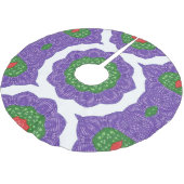 抽象芸術万華鏡のように千変万化するパターンクリスマスボールツリースカート ブラッシュドポリエステルツリースカート (アングル)