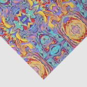 抽象芸術万華鏡のように千変万化するパターンフクロウ（明るい原色） 薄葉紙 (詳細)