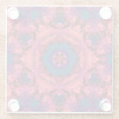 抽象芸術万華鏡のように千変万化するパターン丸 ガラスコースター (裏面)