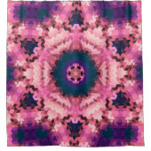 抽象芸術万華鏡のように千変万化するパターン丸 シャワーカーテン (正面)