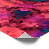 抽象芸術万華鏡のように千変万化するパターン丸 ポスター (角)