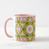 抽象芸術万華鏡のように千変万化するパターン丸 マグカップ (左)