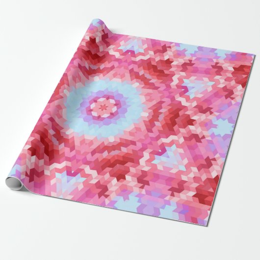 抽象芸術万華鏡のように千変万化するパターン丸 ラッピングペーパー (アンロールド)