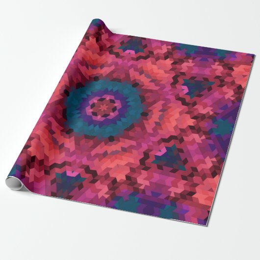 抽象芸術万華鏡のように千変万化するパターン丸 ラッピングペーパー (アンロールド)