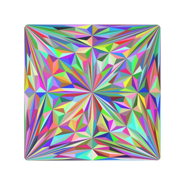 抽象芸術万華鏡のように千変万化するパターン メタルプリント (正面)