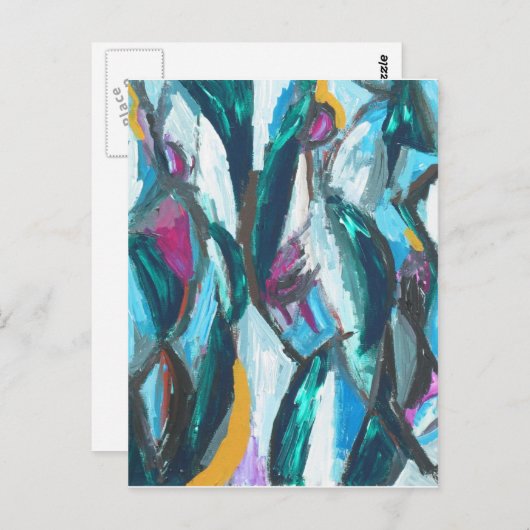 抽象芸術三美神(抽象芸術表現主義) ポストカード (正面/裏面)