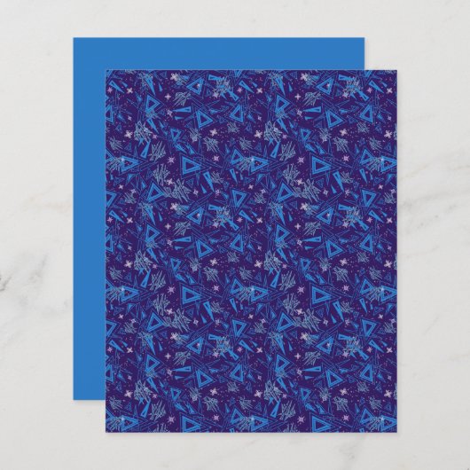 抽象芸術三角ブルーアクアアイスクリスタルスクラップブック (正面/裏面)