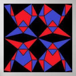 抽象芸術三角形の三位一体Ken Gage Art ポスター