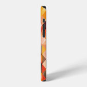 抽象芸術三角形の継ぎ目なしパターン iPhoneケース (左側面)