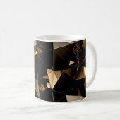 抽象芸術三角形の背景。 コーヒーマグカップ (正面右)