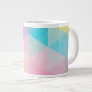抽象芸術三角形の背景 ジャンボコーヒーマグカップ