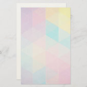 抽象芸術三角形の背景 便箋 (正面/裏面)