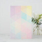抽象芸術三角形の背景 便箋 (スタンド正面)