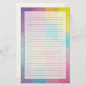 抽象芸術三角形の背景 便箋 (正面/裏面)