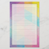 抽象芸術三角形の背景 便箋 (正面)