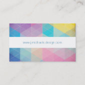 抽象芸術三角形の背景 名刺 (裏面)