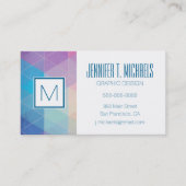 抽象芸術三角形の背景 名刺 (正面)